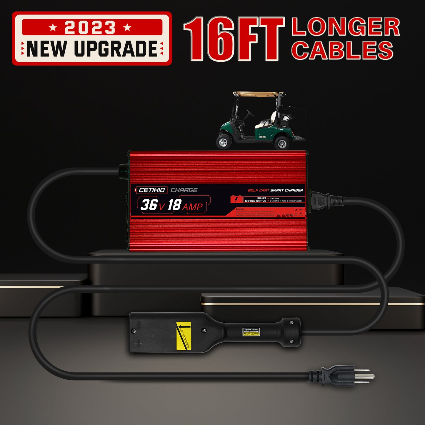 36 Volt 18 AMP Golf Carts Battery Charger for EZGO-D Style Plug